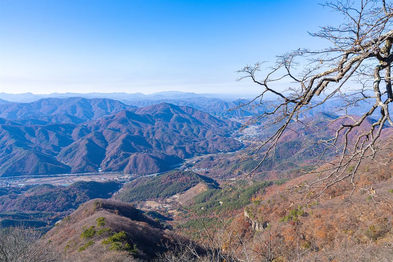 덕유산 적상산 단풍 사진, 낙엽 많음